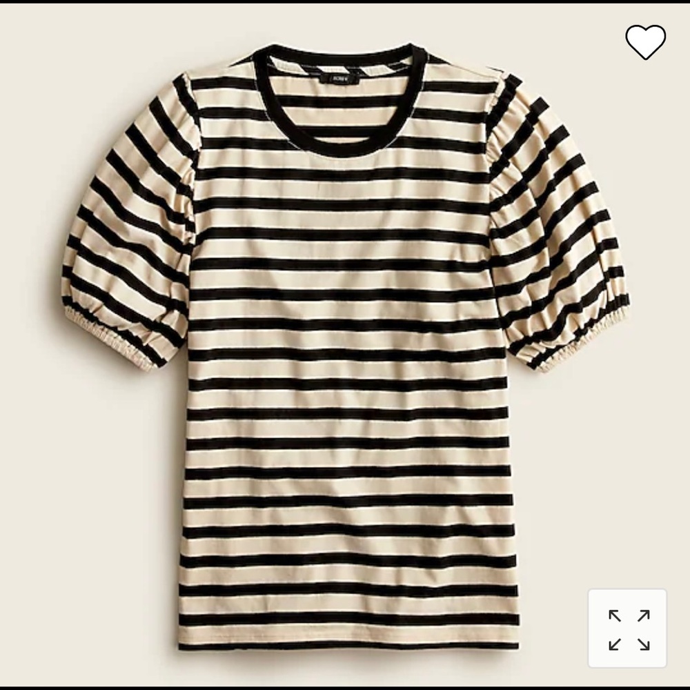 J. Crew puff-sleeve striped T